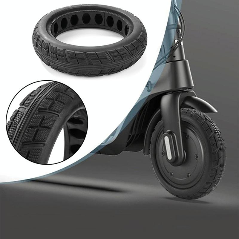 8.5 x 2.0 Inch Honeycomb Solid Tire for Xiaomi M365 Scooter - Inflatable Rubber Explosion-proof Black